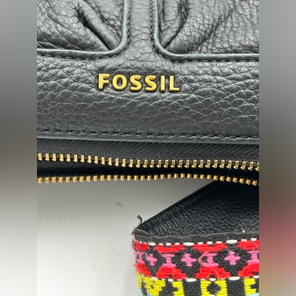 FOSSIL Pebbled Leather Expandable Covertible Crossbody Shoulder Bag - Picture 15 of 16